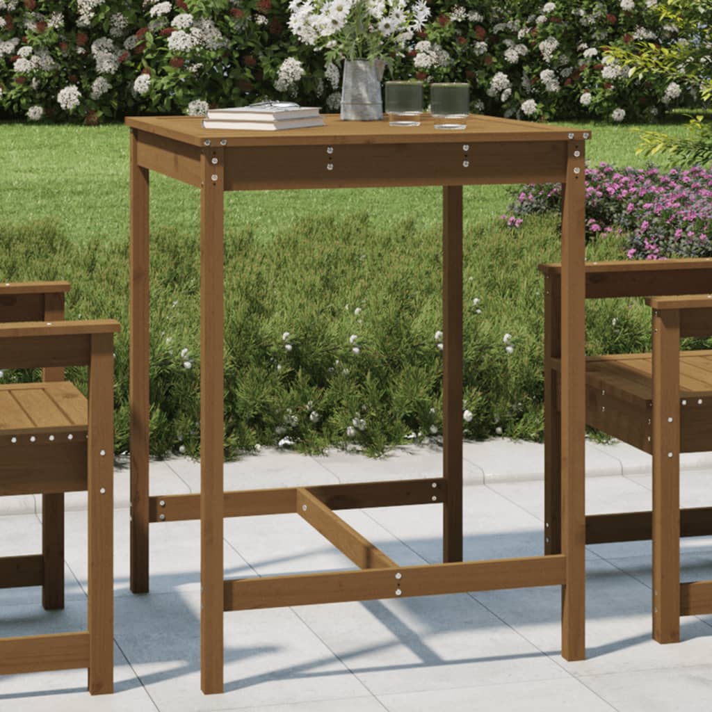 Tavolo da Giardino Ambra 82,5x82,5x110cm Legno Massello di Pino - homemem39