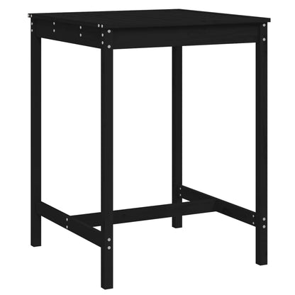 Tavolo da Giardino Nero 82,5x82,5x110cm Legno Massello di Pino - homemem39