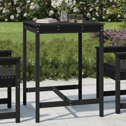 Tavolo da Giardino Nero 82,5x82,5x110cm Legno Massello di Pino - homemem39