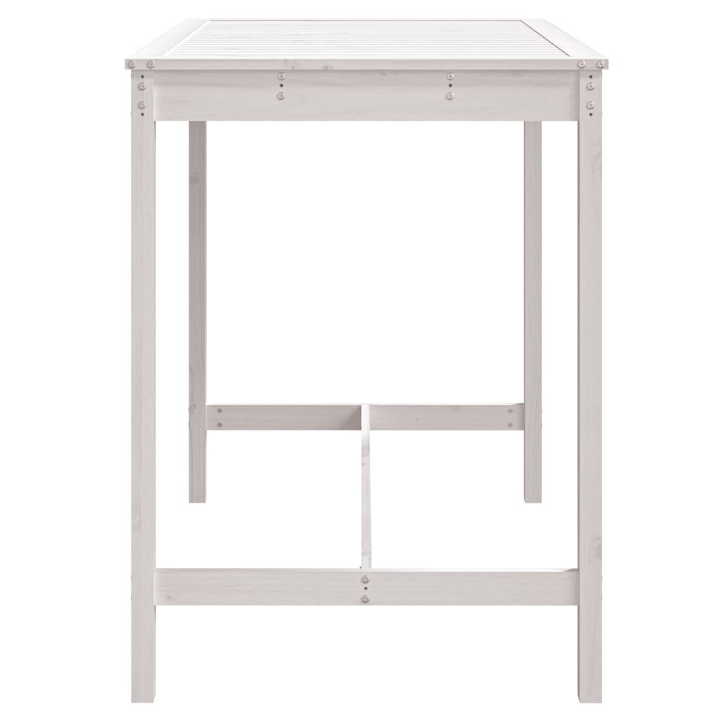 Tavolo da Giardino Bianco 121x82,5x110cm Legno Massello di Pino - homemem39