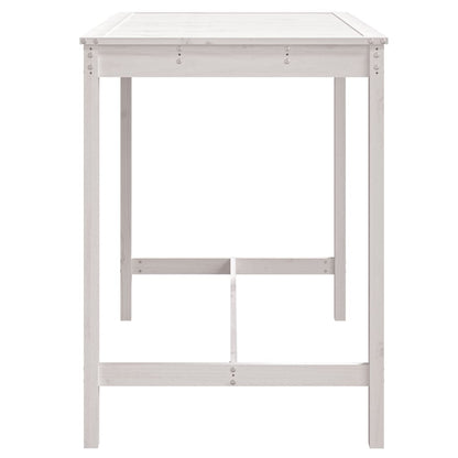 Tavolo da Giardino Bianco 121x82,5x110cm Legno Massello di Pino - homemem39