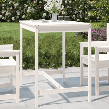 Tavolo da Giardino Bianco 121x82,5x110cm Legno Massello di Pino - homemem39