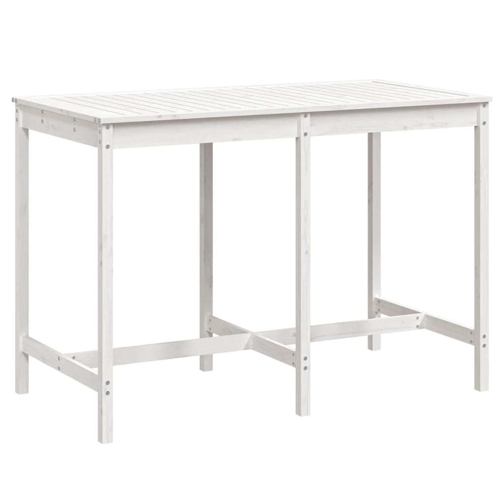 Tavolo da Giardino Bianco 159,5x82,5x110 cm Legno Massello Pino - homemem39
