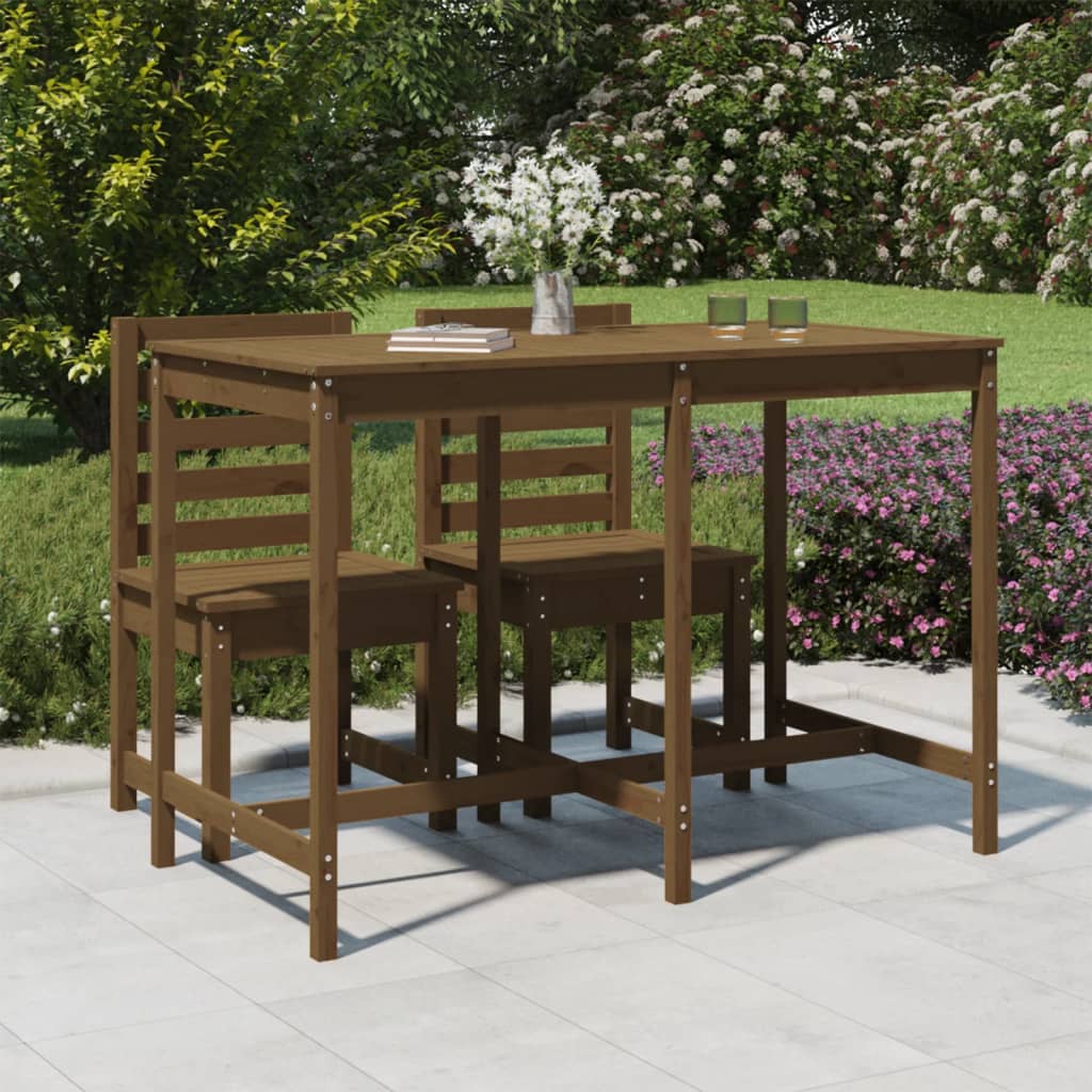 Tavolo da Giardino Ambra 159,5x82,5x110cm Legno Massello Pino - homemem39