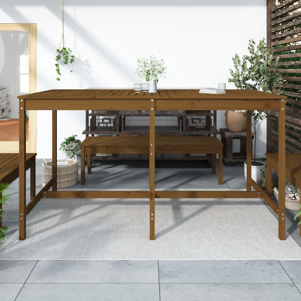 Tavolo da Giardino Ambra 203,5x90x110cm Legno Massello di Pino - homemem39