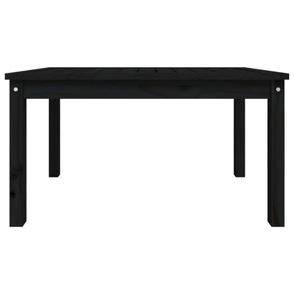 Tavolo da Giardino Nero 82,5x50,5x45 cm Legno Massello Pino - homemem39