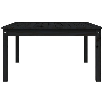 Tavolo da Giardino Nero 82,5x82,5x45 cm Legno Massello di Pino - homemem39