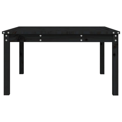 Tavolo da Giardino Nero 82,5x82,5x45 cm Legno Massello di Pino - homemem39