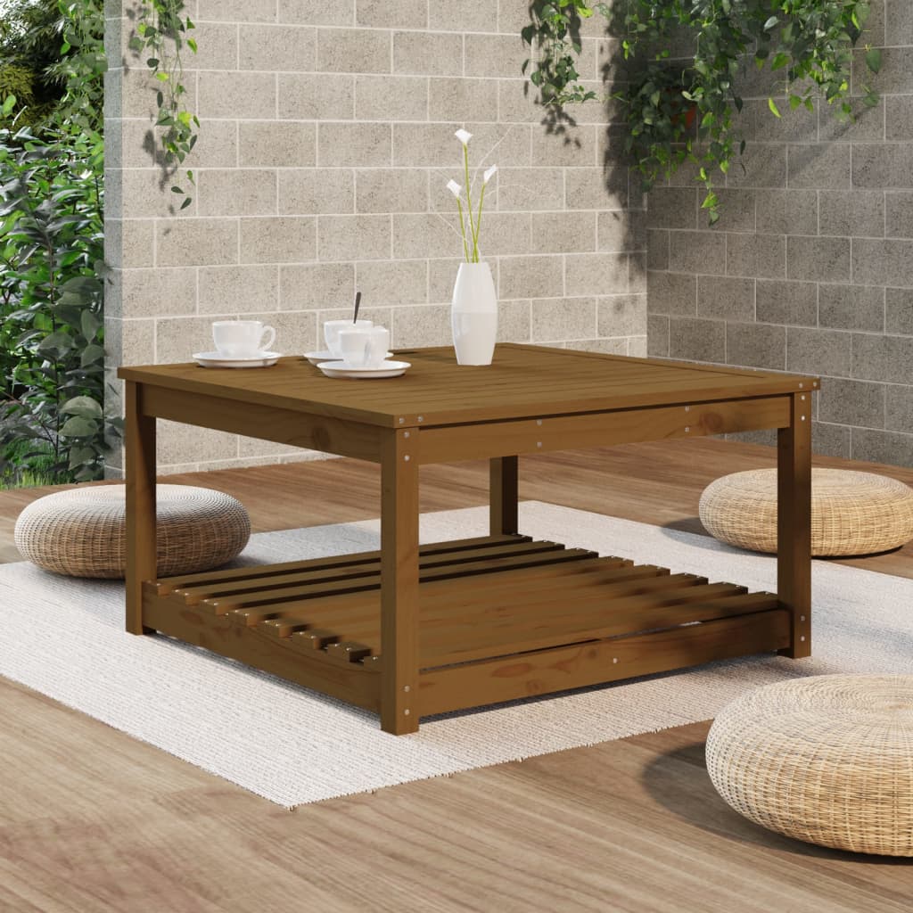 Tavolo da Giardino Ambra 82,5x82,5x45 cm Legno Massello di Pino - homemem39