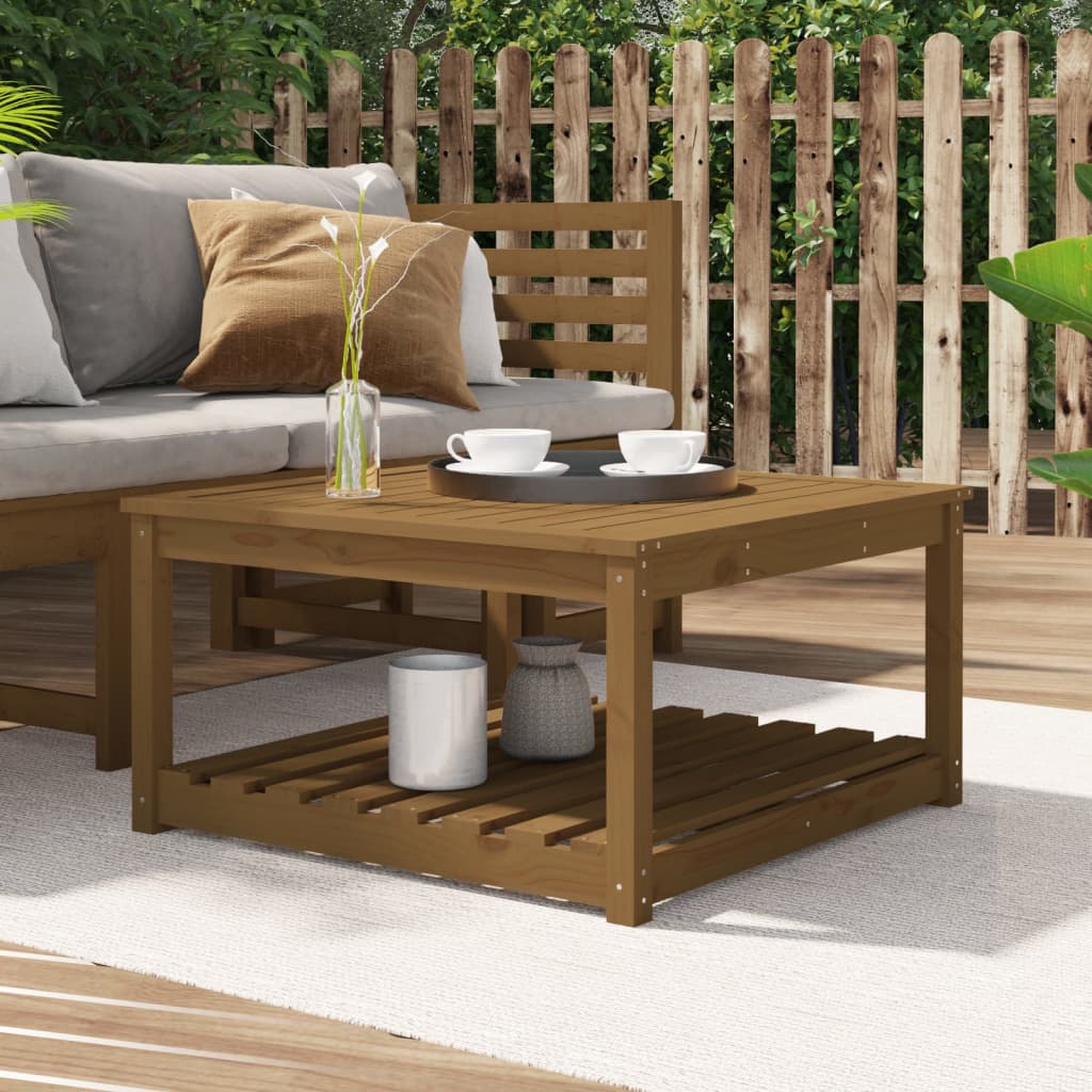 Tavolo da Giardino Ambra 82,5x82,5x45 cm Legno Massello di Pino - homemem39
