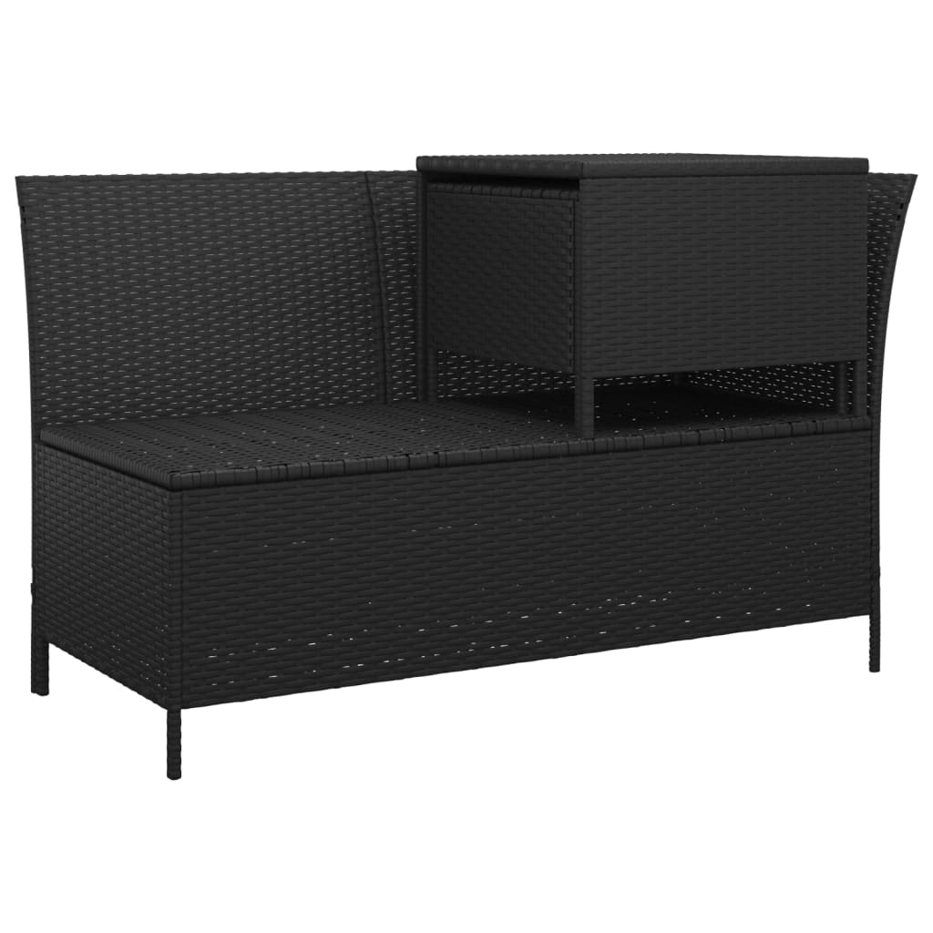 Set Divani da Giardino 4 pz con Cuscini Nero in Polyrattan - homemem39