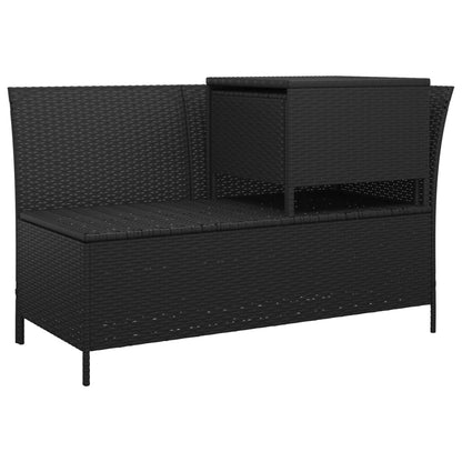 Set Divani da Giardino 4 pz con Cuscini Nero in Polyrattan - homemem39