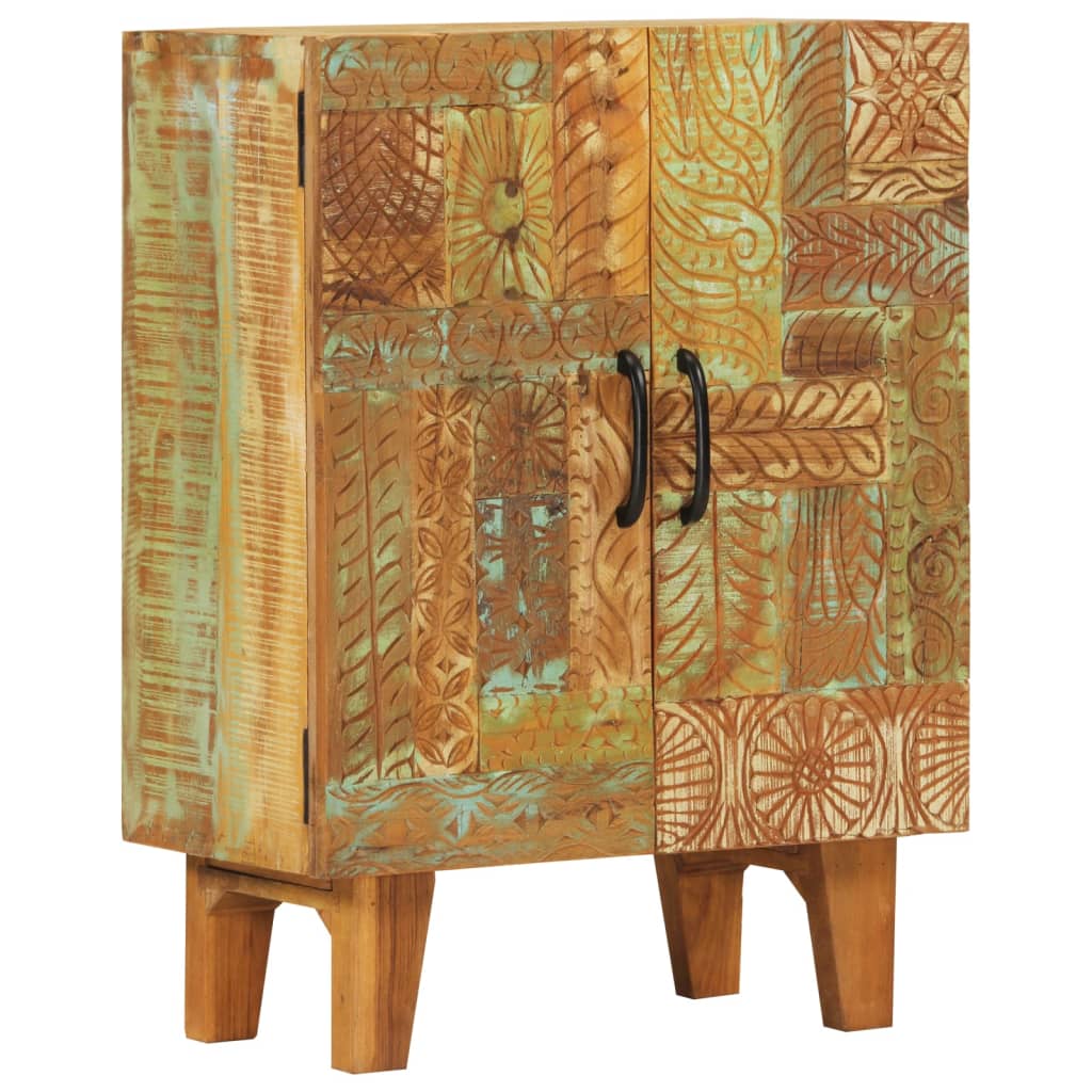 Credenza Intagliata a Mano 55x30x75 cm Legno Massello Recupero