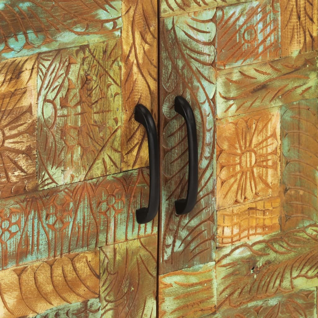 Credenza Intagliata a Mano 55x30x75 cm Legno Massello Recupero