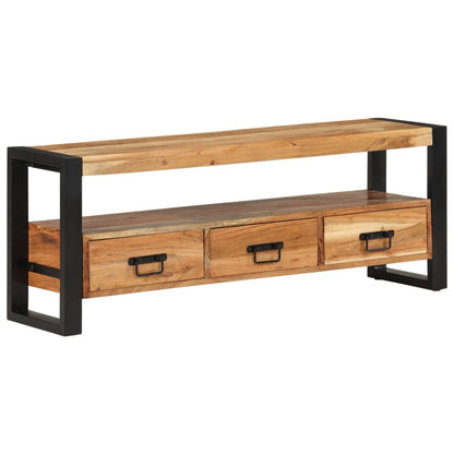 Mobile Porta TV 120x30x45 cm in Legno Massello di Acacia - homemem39