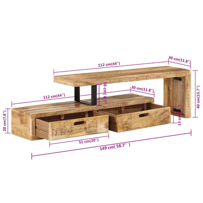 Supporto TV in Legno Massello di Mango