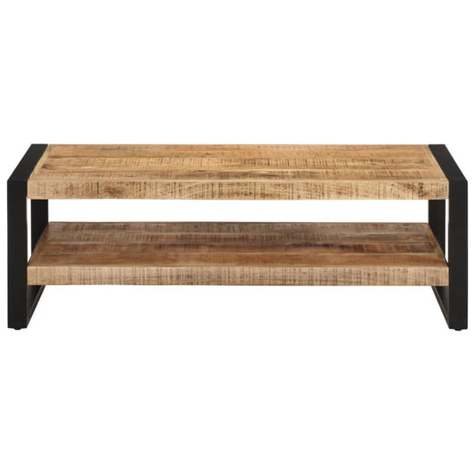 Tavolino da Salotto 120x55x40 cm in Legno Massello di Mango | homemem39