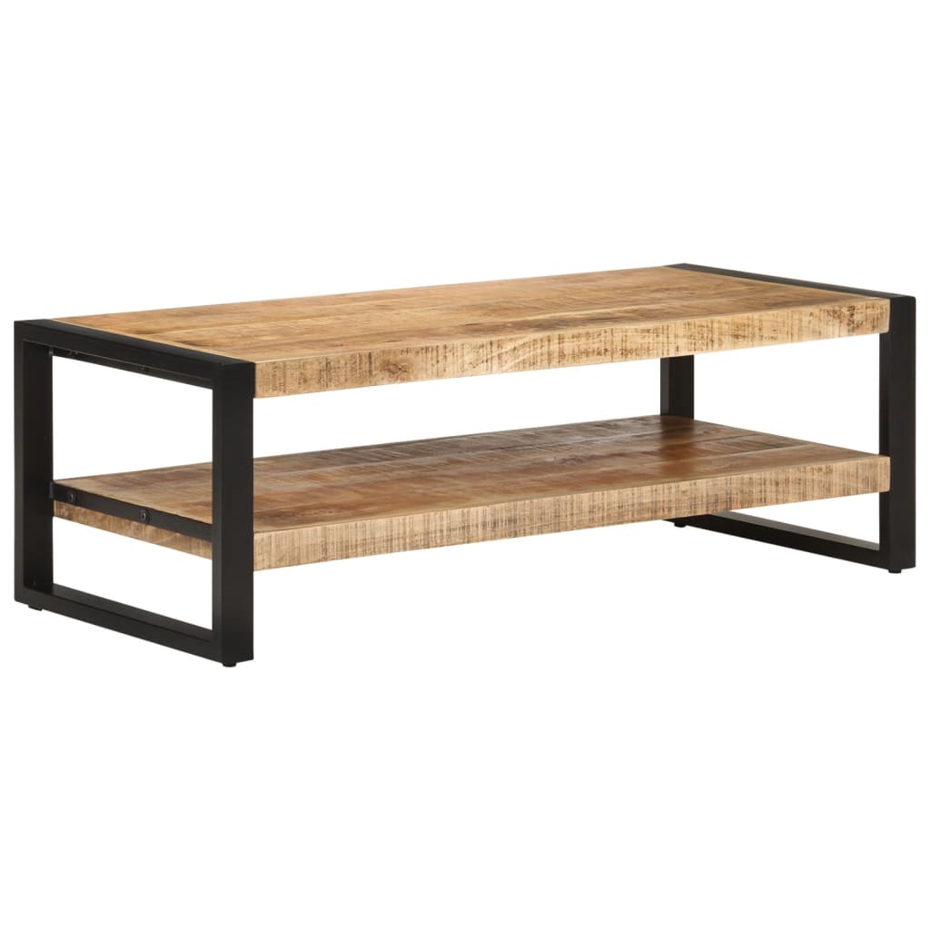 Tavolino da Salotto 120x55x40 cm in Legno Massello di Mango | homemem39