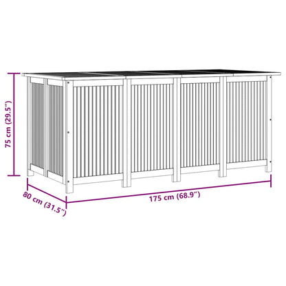 Contenitore da Giardino 175x80x75cm in Legno Massello di Acacia - homemem39