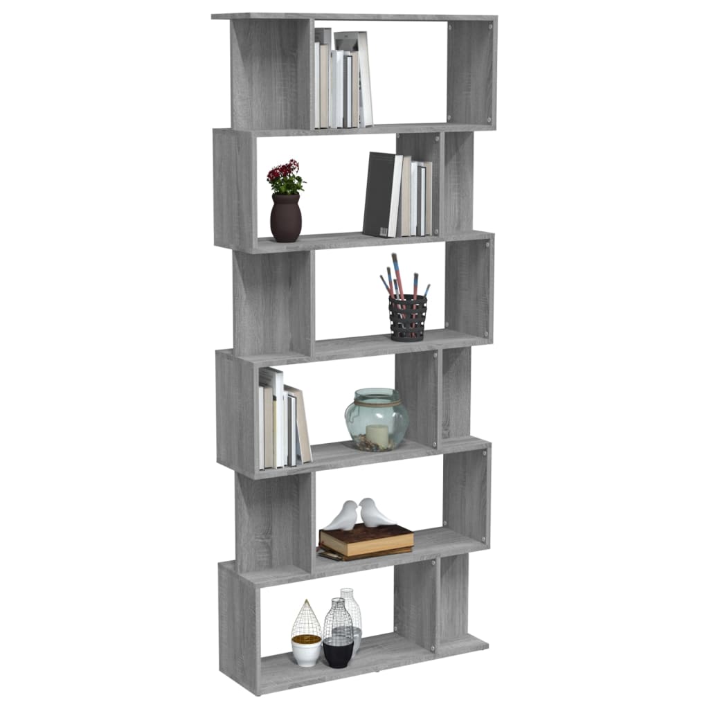 Libreria/Divisorio Grigio Sonoma 80x24x192 cm Legno Ingegnerizzato