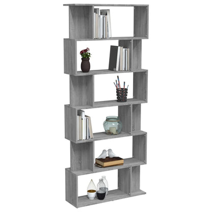 Libreria/Divisorio Grigio Sonoma 80x24x192 cm Legno Ingegnerizzato