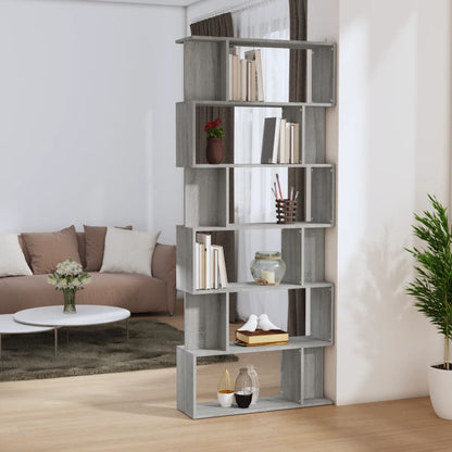Libreria/Divisorio Grigio Sonoma 80x24x192 cm Legno Ingegnerizzato