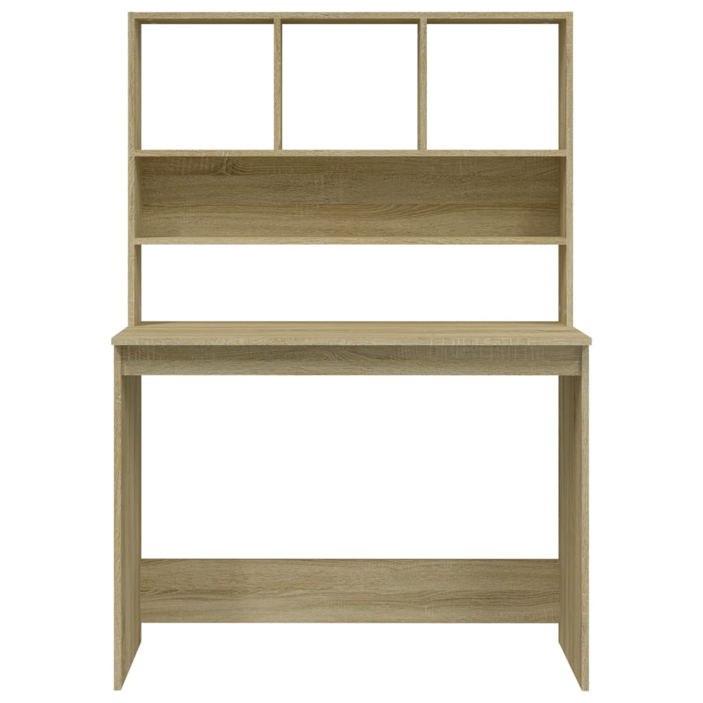Scrivania Mensole Rovere Sonoma 102x45x148 cm Legno Multistrato - homemem39