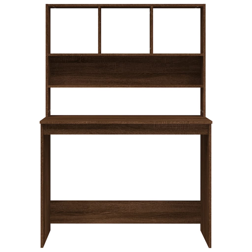 Scrivania Mensole Rovere Marrone 102x45x148cm Legno Multistrato - homemem39