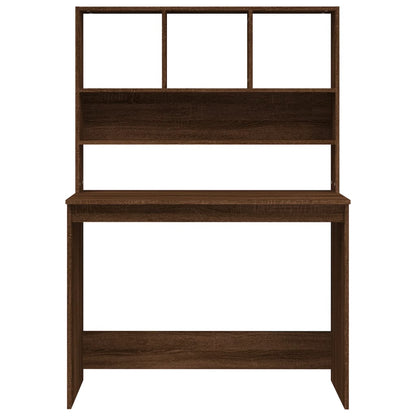 Scrivania Mensole Rovere Marrone 102x45x148cm Legno Multistrato - homemem39