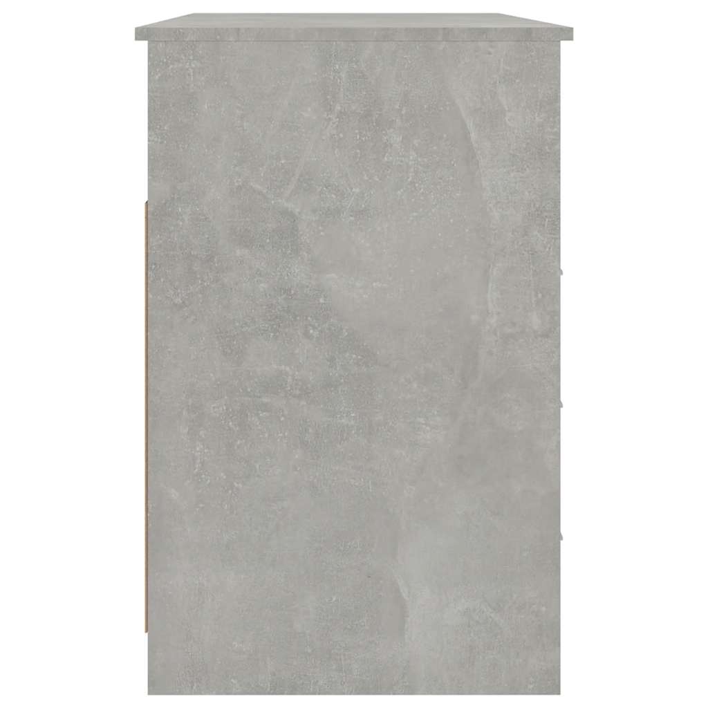 Scrivania Cassetti Grigio Cemento 102x50x76cm Legno Multistrato