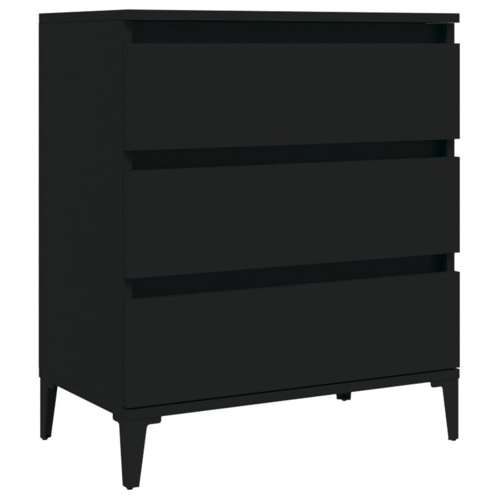 Credenza Nero 60x35x70 cm in Legno Multistrato - homemem39