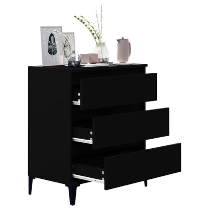 Credenza Nero 60x35x70 cm in Legno Multistrato