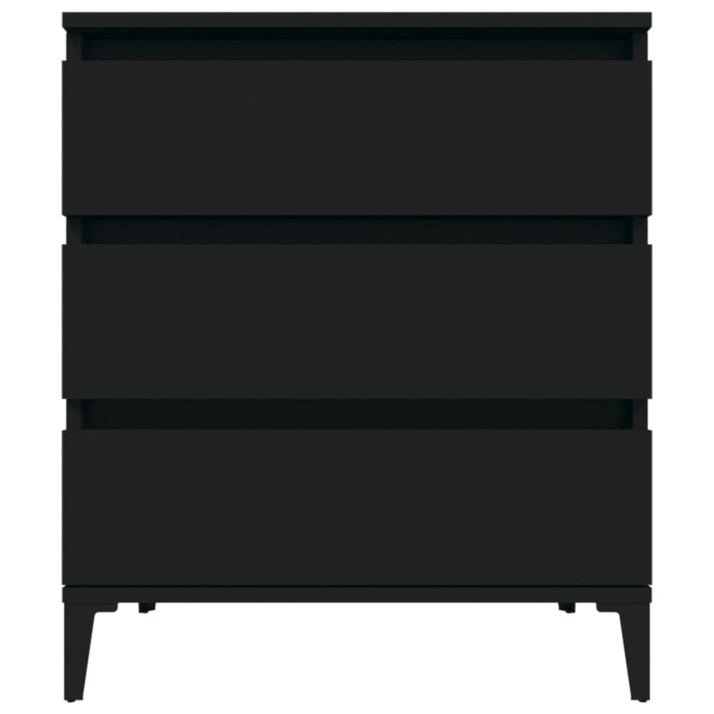 Credenza Nero 60x35x70 cm in Legno Multistrato - homemem39