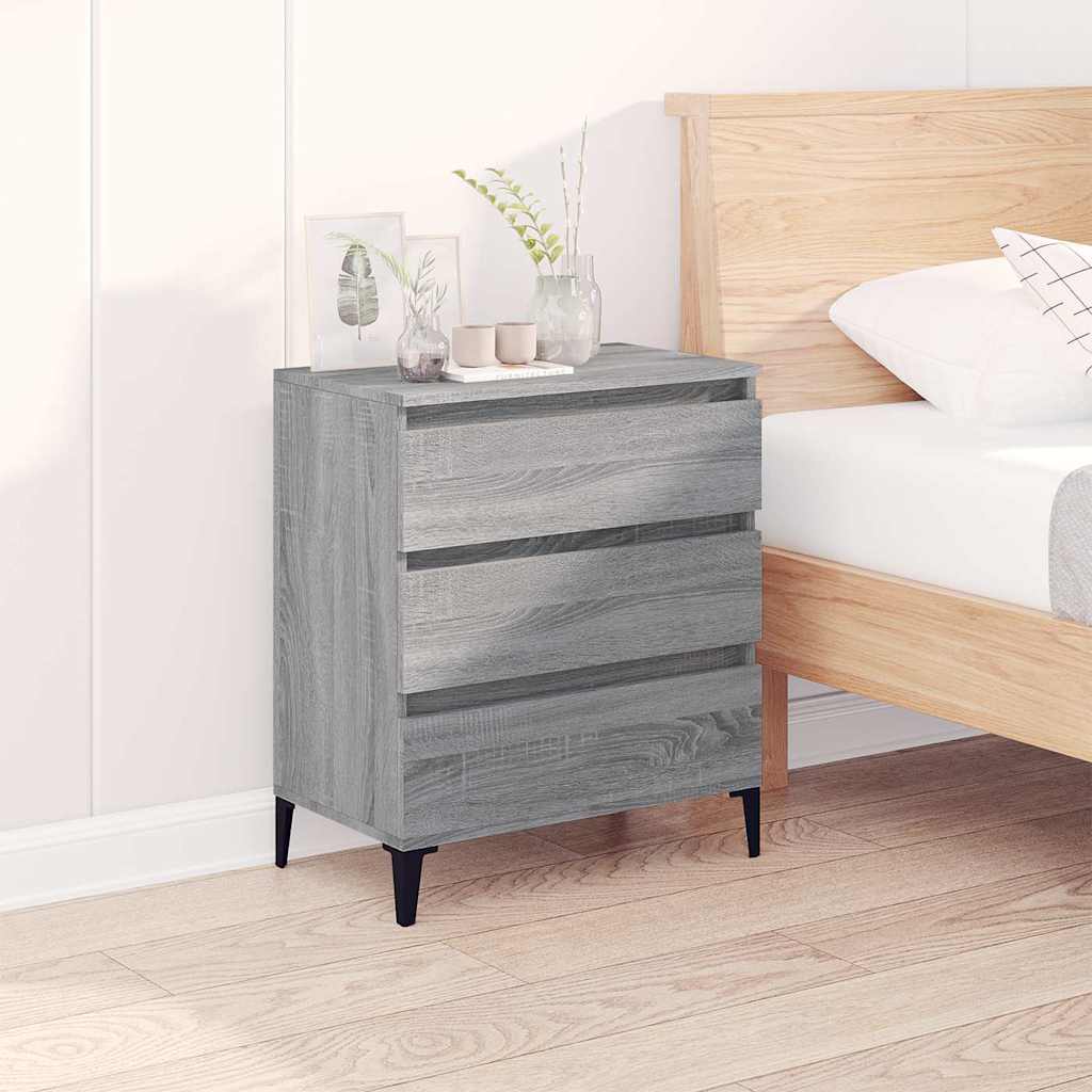 Credenza Grigio Sonoma 60x35x70 cm in Legno Multistrato
