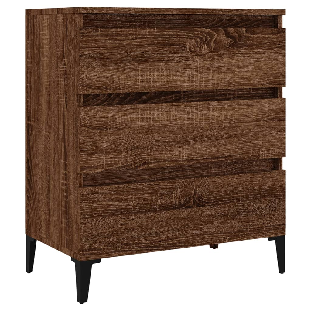 Credenza Rovere Marrone 60x35x70 cm in Legno Multistrato - homemem39