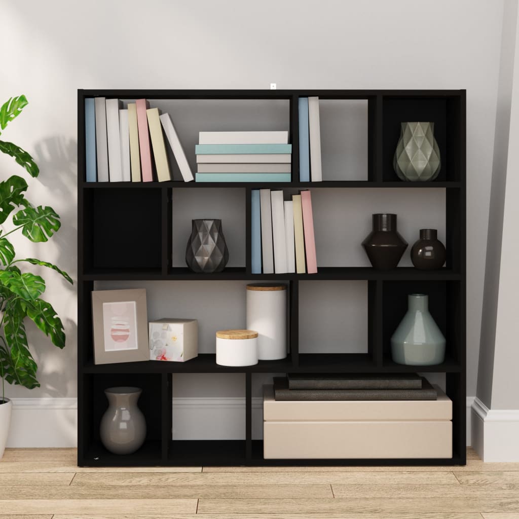 Libreria/Divisorio Nero 105x24x102 cm - homemem39