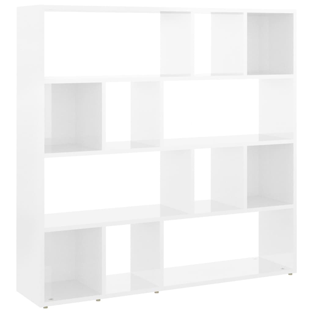 Libreria/Divisorio Bianco Lucido 105x24x102 cm - homemem39
