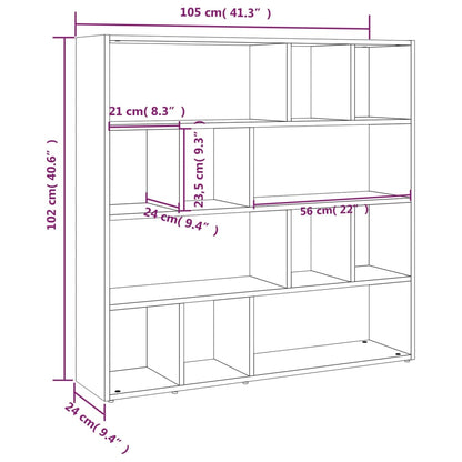 Libreria/Divisorio Rovere Marrone 105x24x102 cm | homemem39