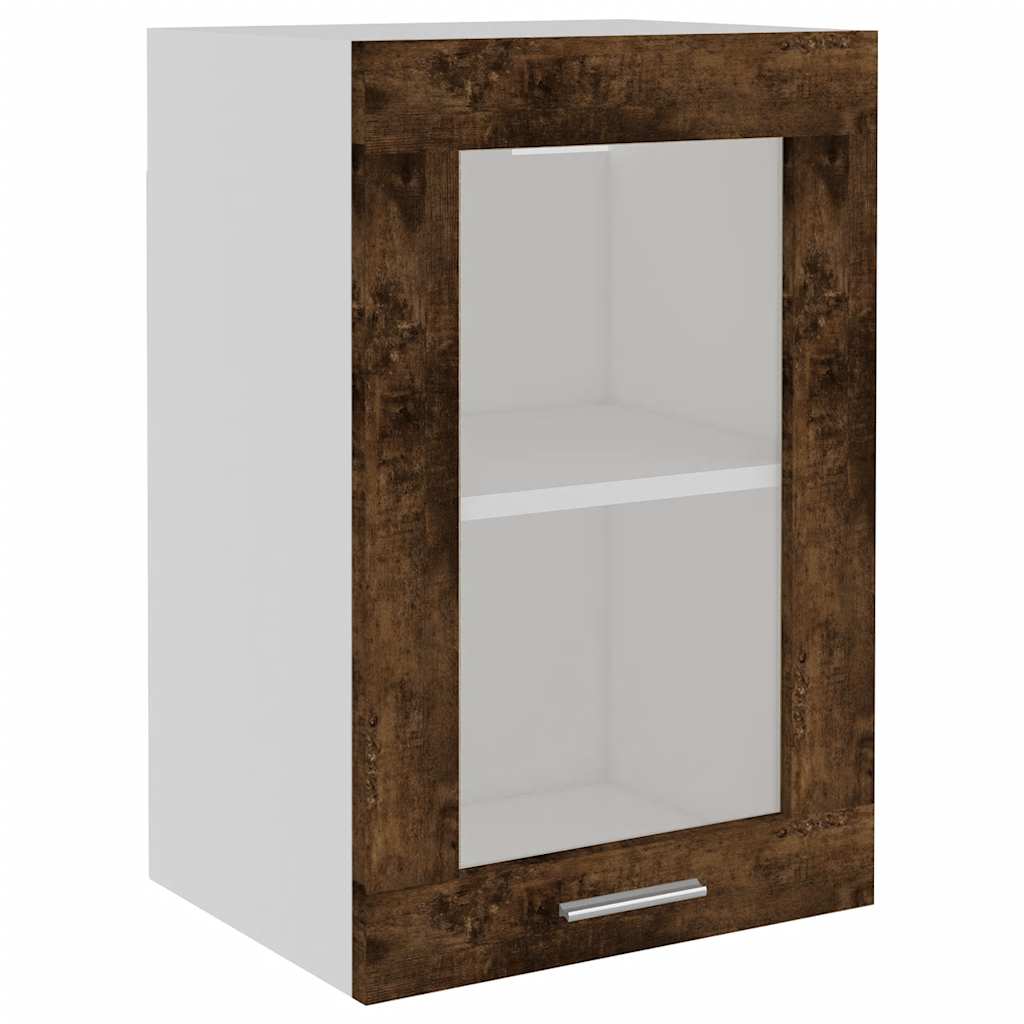 Mobile Pensile “Lyon” Vetro Rovere Fumo 40x31x60 cm