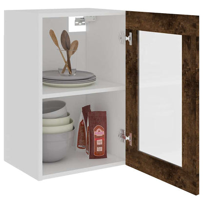 Mobile Pensile “Lyon” Vetro Rovere Fumo 40x31x60 cm