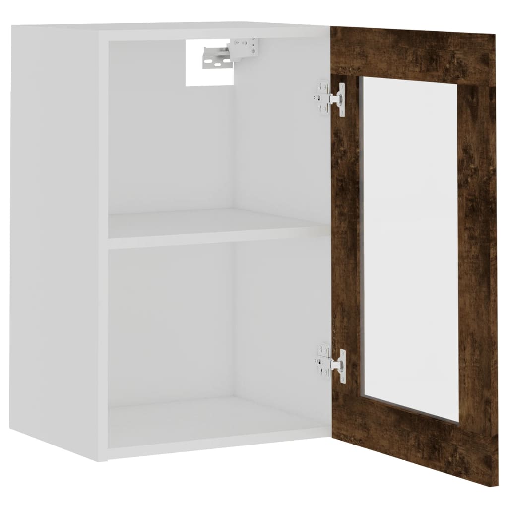 Mobile Pensile “Lyon” Vetro Rovere Fumo 40x31x60 cm
