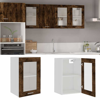 Mobile Pensile “Lyon” Vetro Rovere Fumo 40x31x60 cm