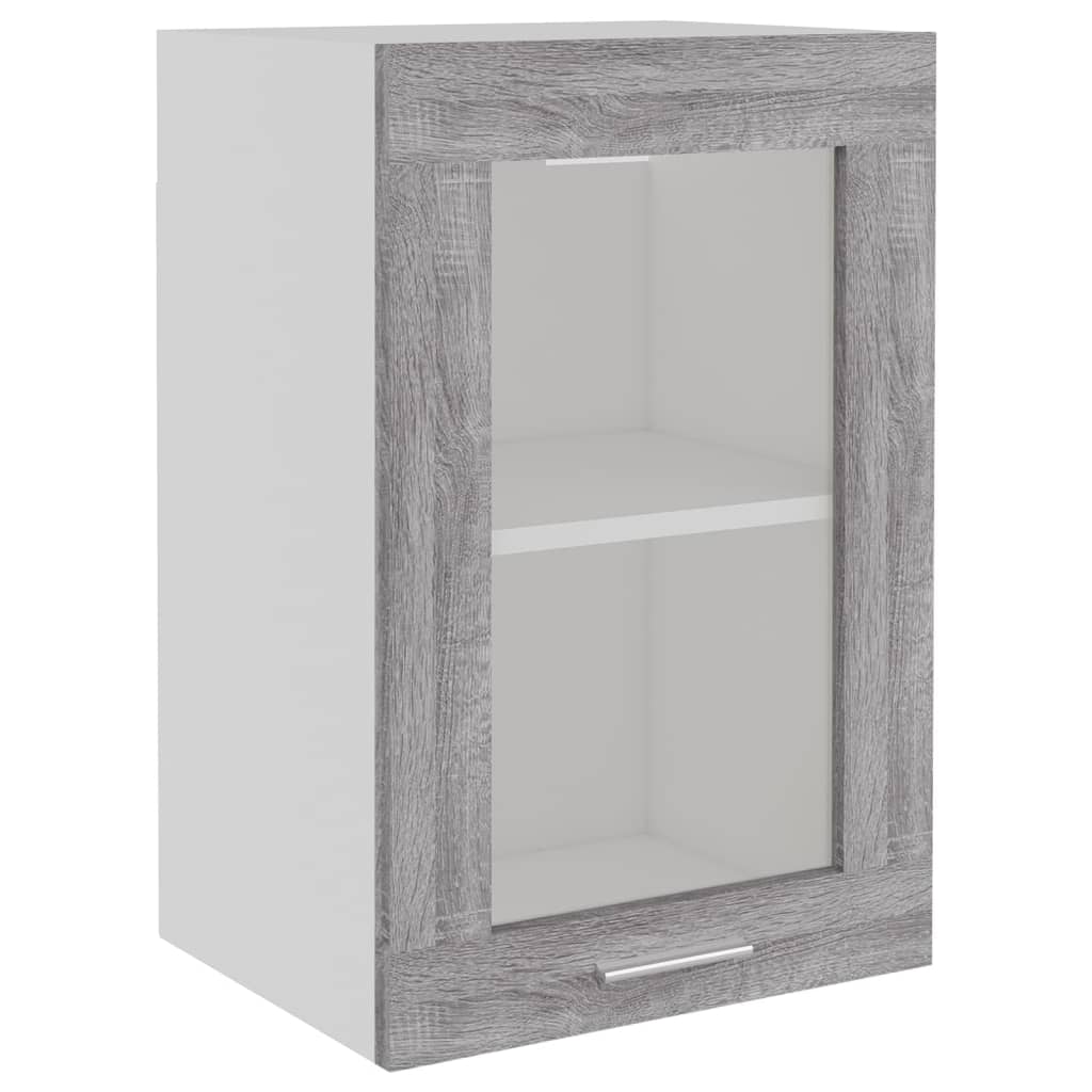 Mobile Pensile “Lyon” Vetro Grigio Sonoma 40x31x60cm | homemem39