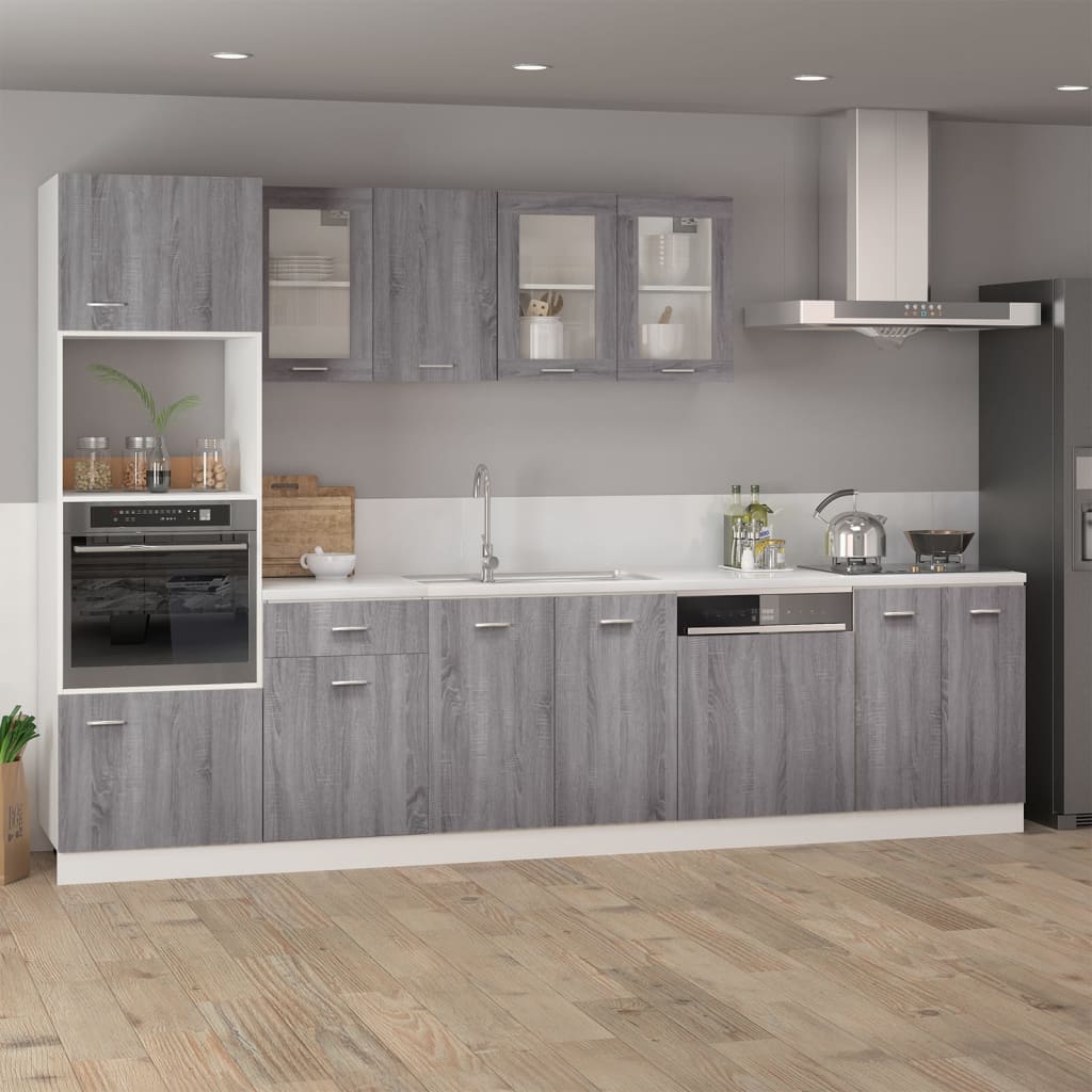 Mobile Pensile “Lyon” Vetro Grigio Sonoma 40x31x60cm | homemem39
