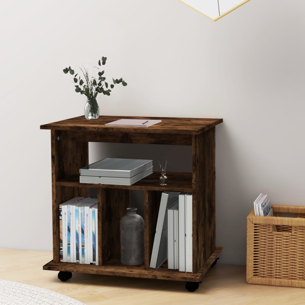 Armadietto con Ruote Rovere Fumo 60x45x60 cm Legno Multistrato | homemem39