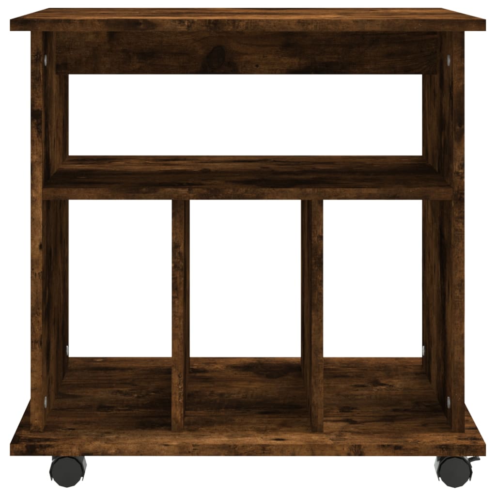 Armadietto con Ruote Rovere Fumo 60x45x60 cm Legno Multistrato | homemem39