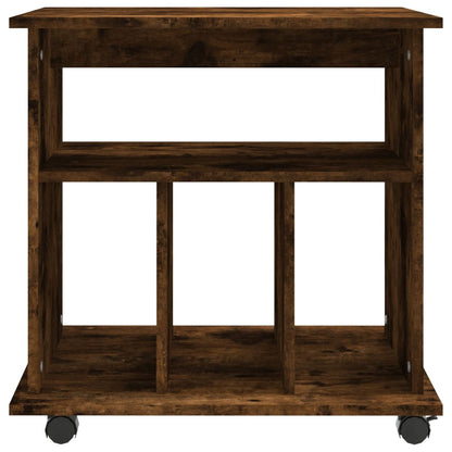 Armadietto con Ruote Rovere Fumo 60x45x60 cm Legno Multistrato | homemem39