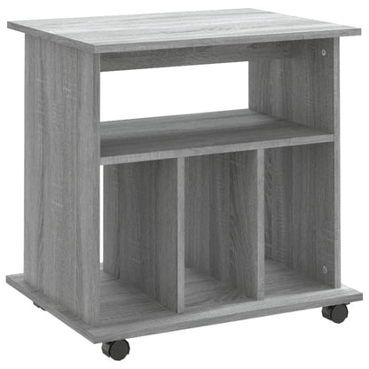 Armadietto con Ruote Grigio Sonoma 60x45x60cm Legno Multistrato | homemem39