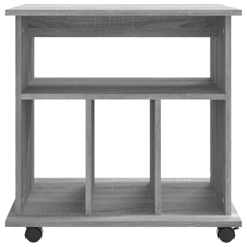 Armadietto con Ruote Grigio Sonoma 60x45x60cm Legno Multistrato | homemem39