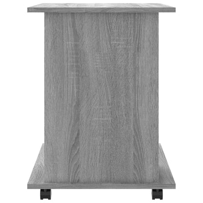 Armadietto con Ruote Grigio Sonoma 60x45x60cm Legno Multistrato